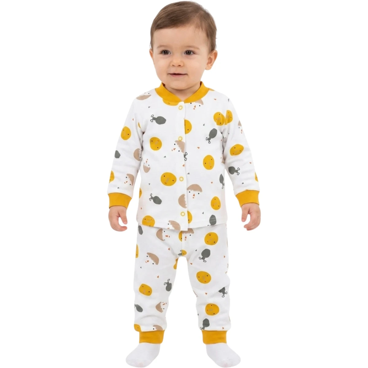 Mustard Moon Snap-Button Pajamas