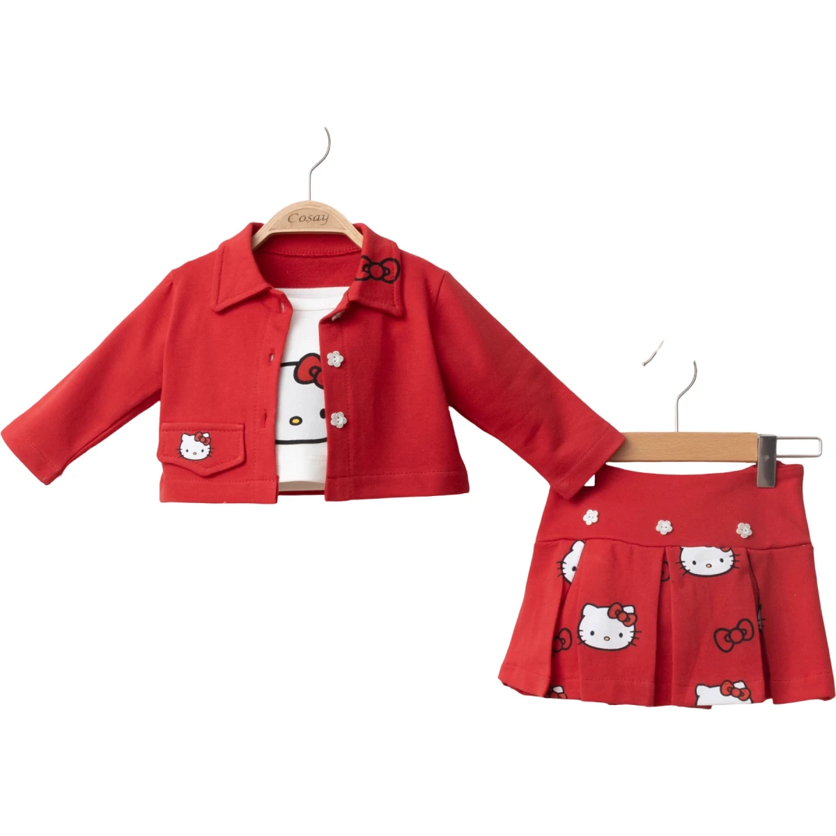 Hello Kitty Baskılı 3'lü Takım
