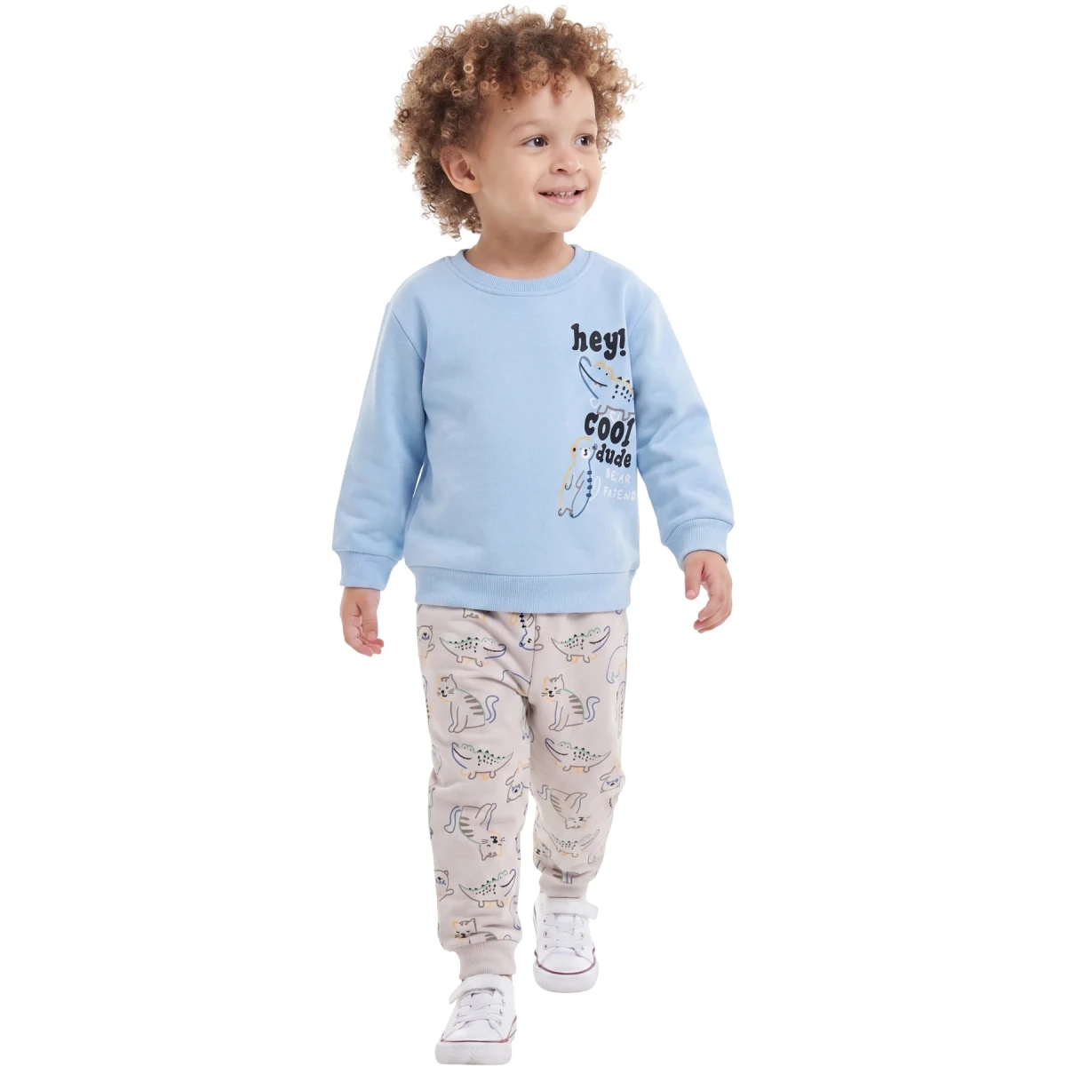 Hey Cool Crocodile Print Two-Piece Set