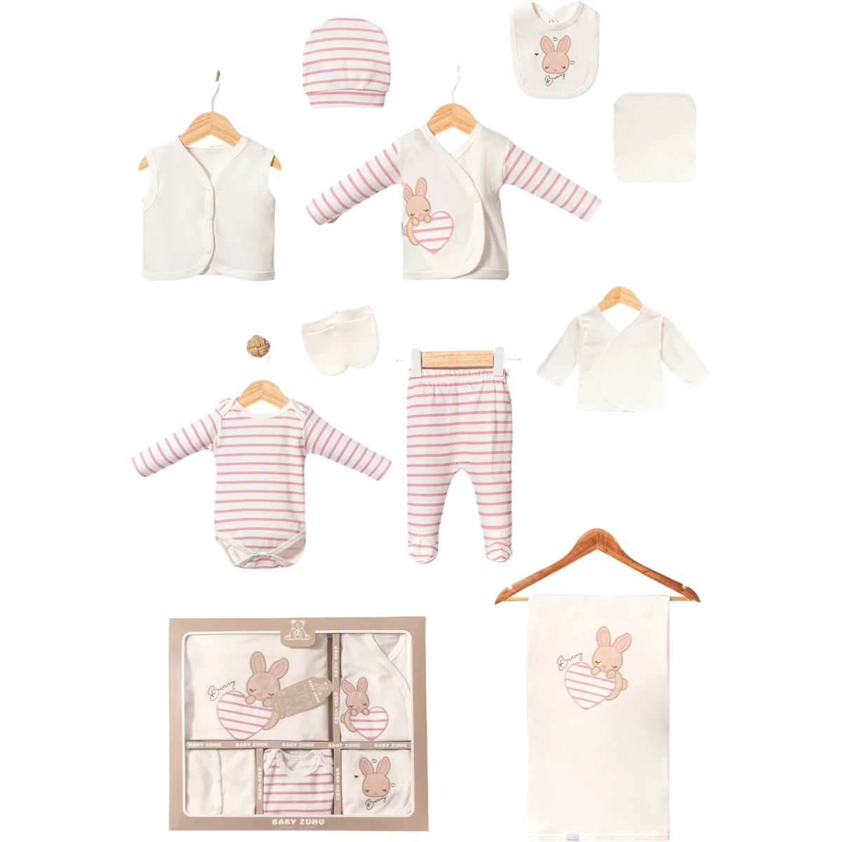 Heart Pattern Rabbit Ten-Piece Set
