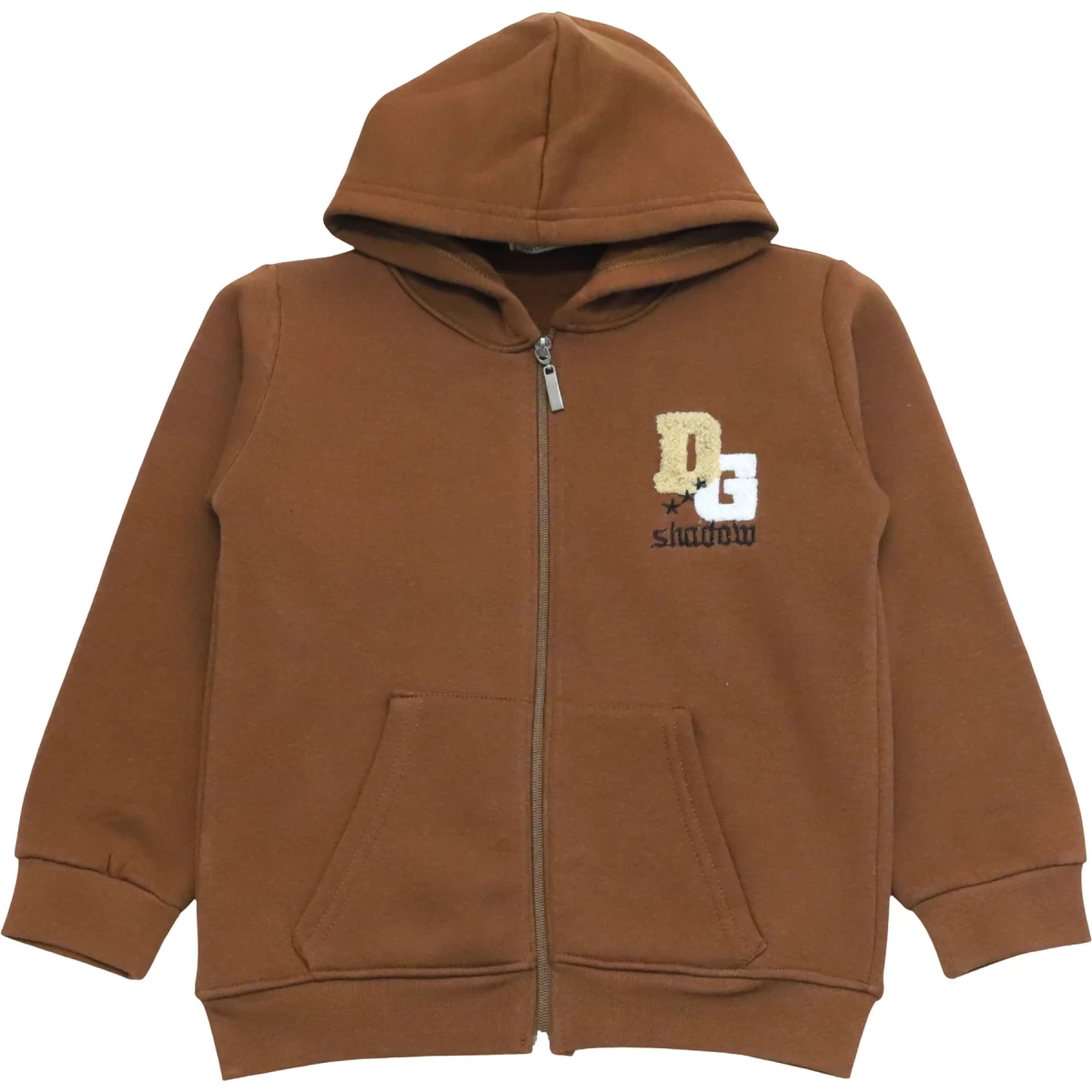 Hooded Zip-Up Jacket with Flap Pockets