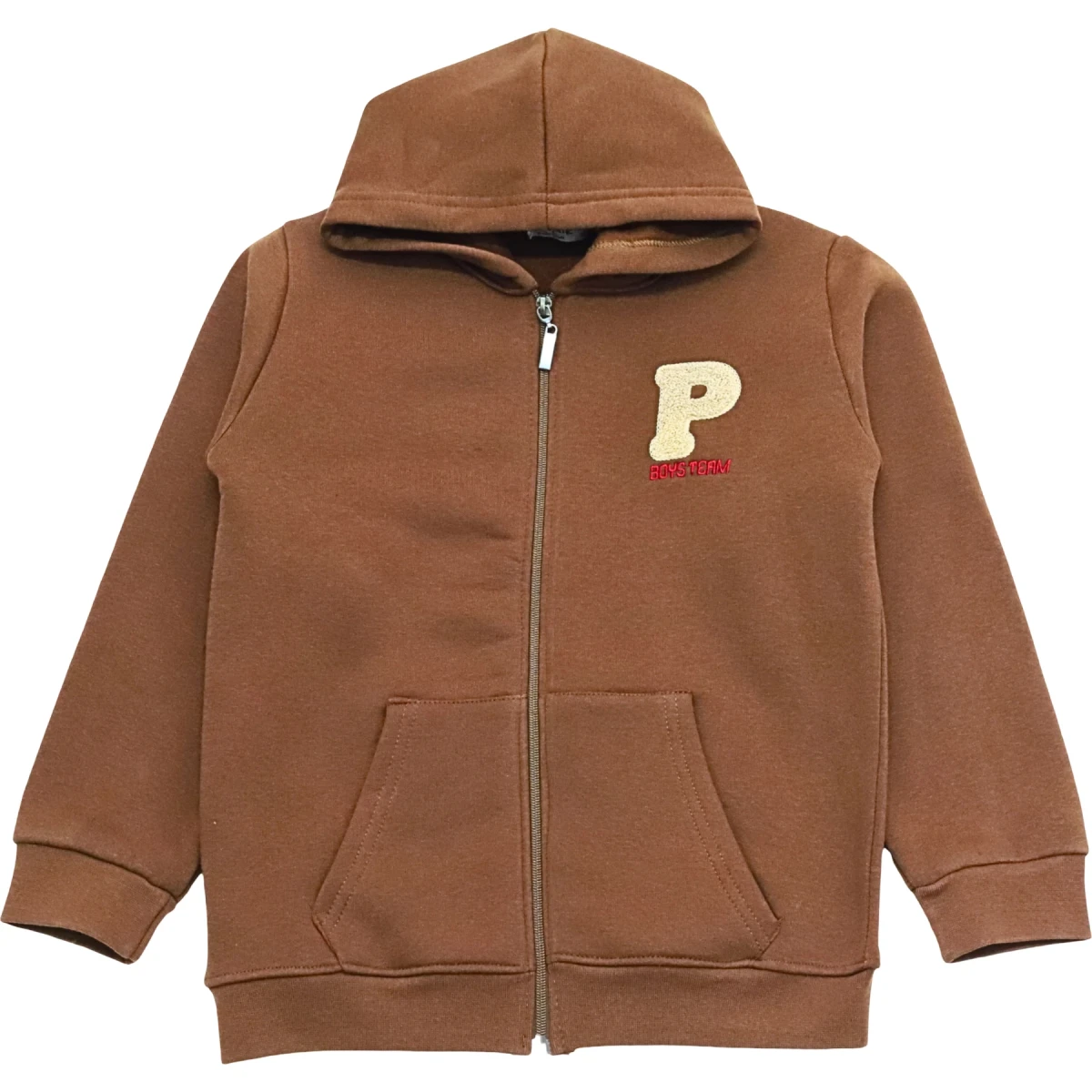 Hooded Zip-Up Jacket with Flap Pockets