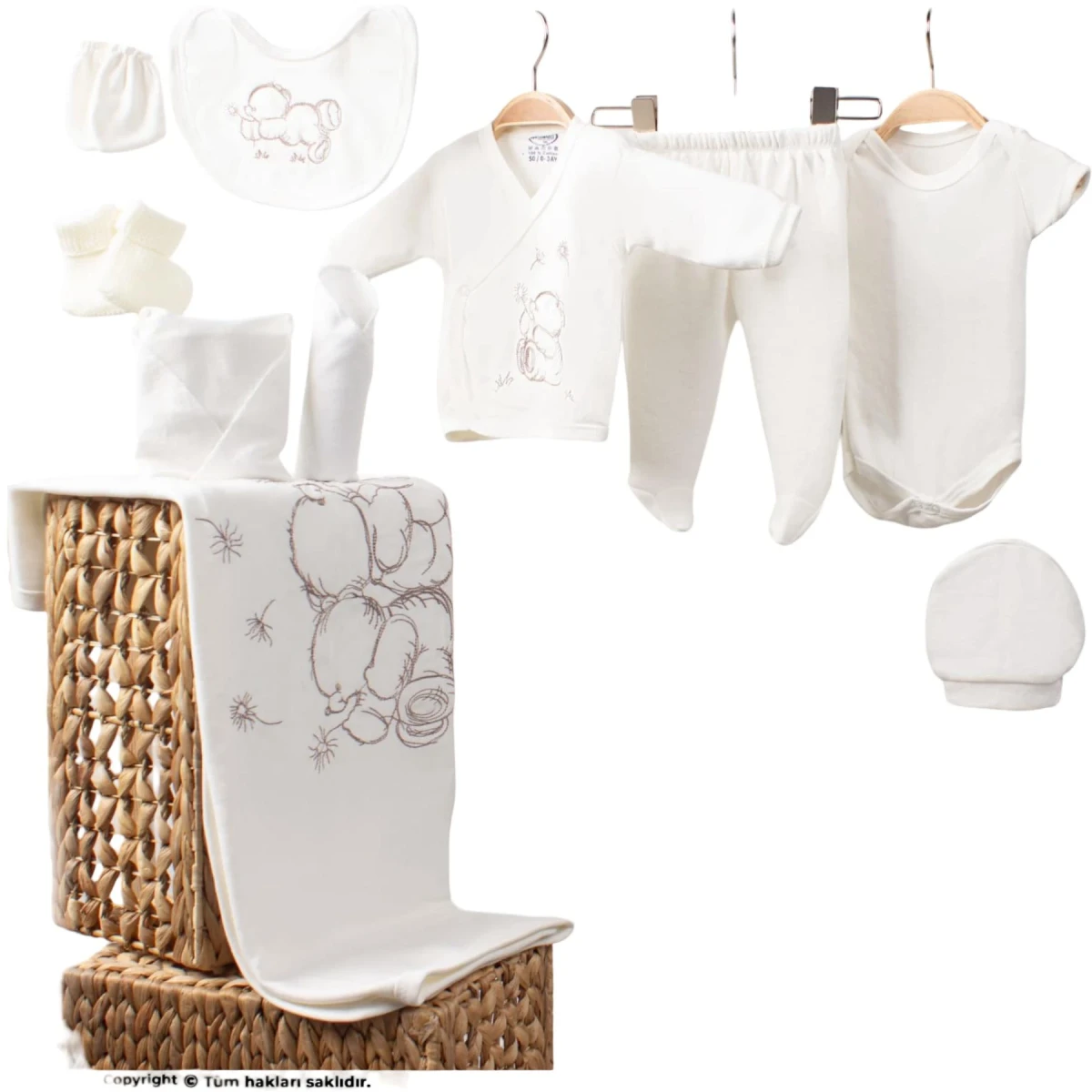 Charcoal-Sketch 10 -Piece Onesie