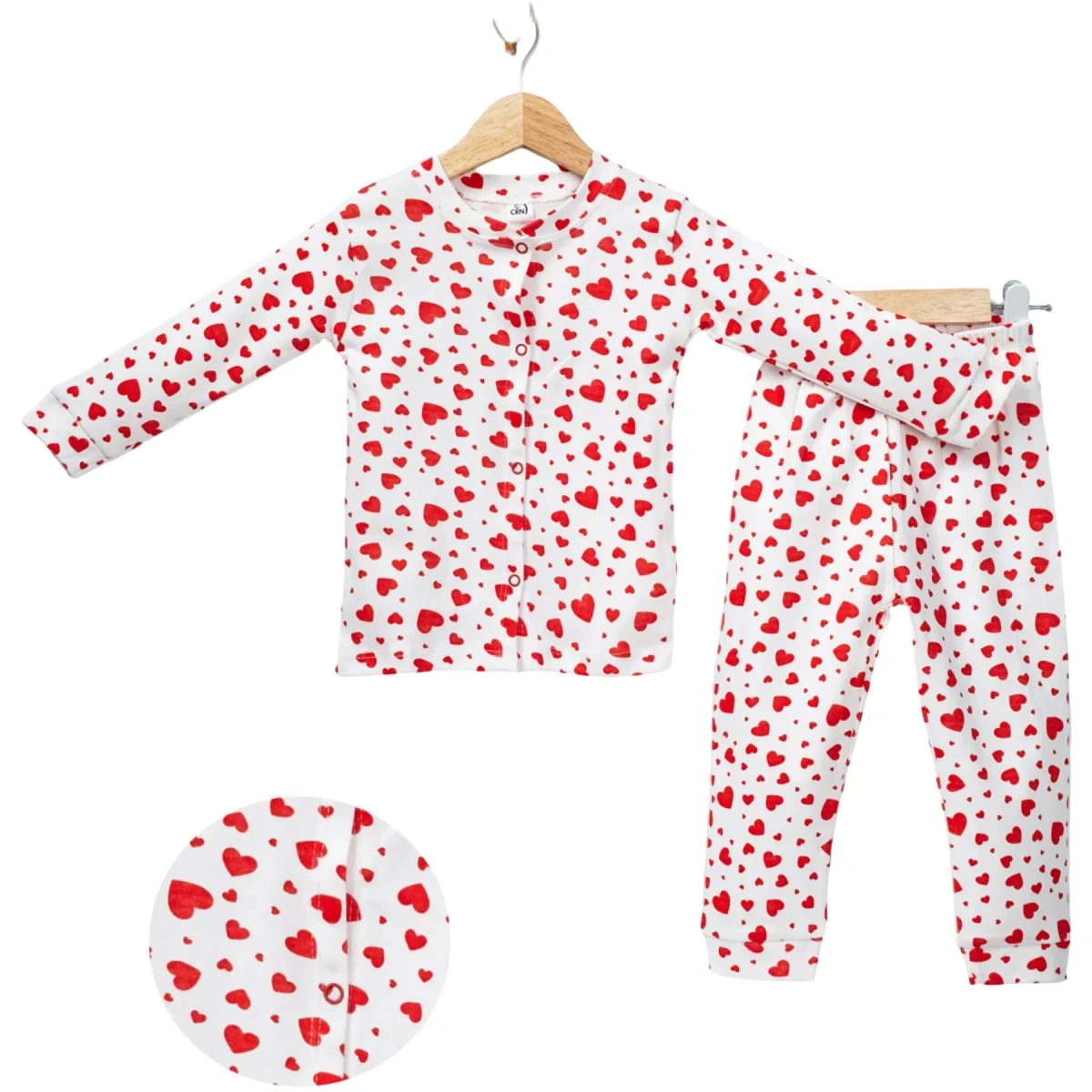 Mixed Heart Front-Snap Set