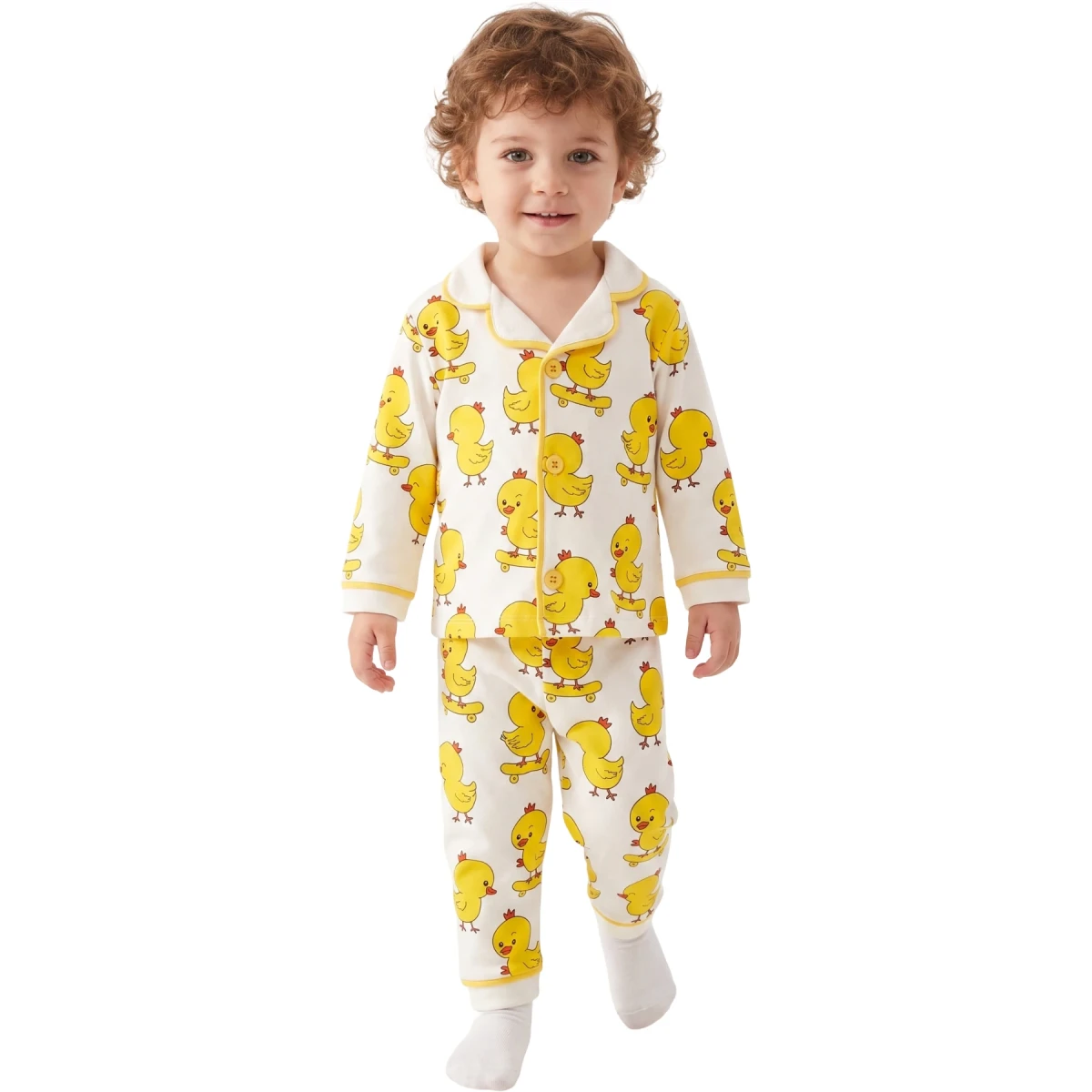Kaykaylı Ördek Uzun Kollu Pijama Takım