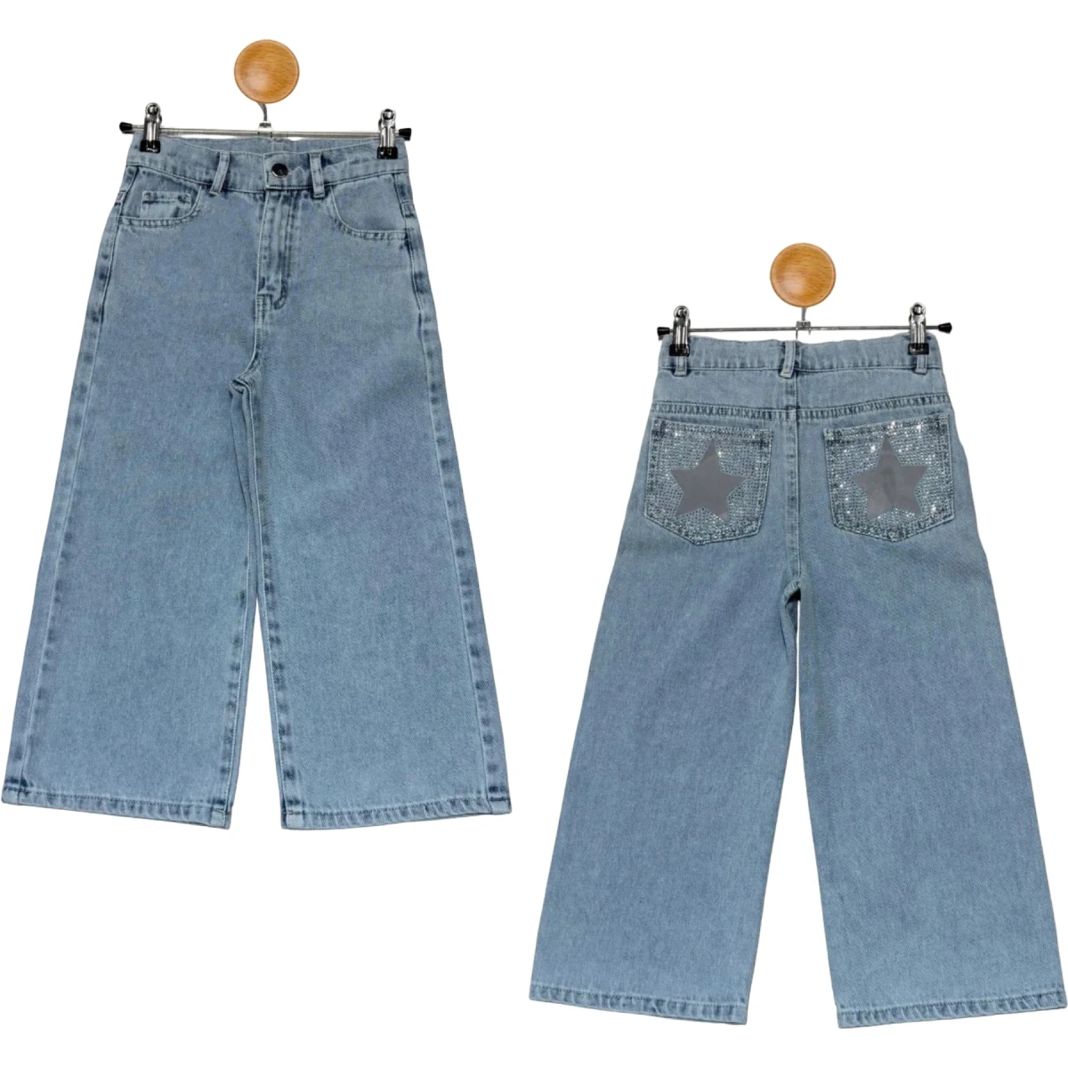 Denim girls' trousers