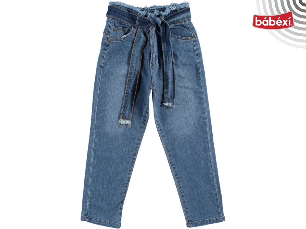 Belted Denim Pants