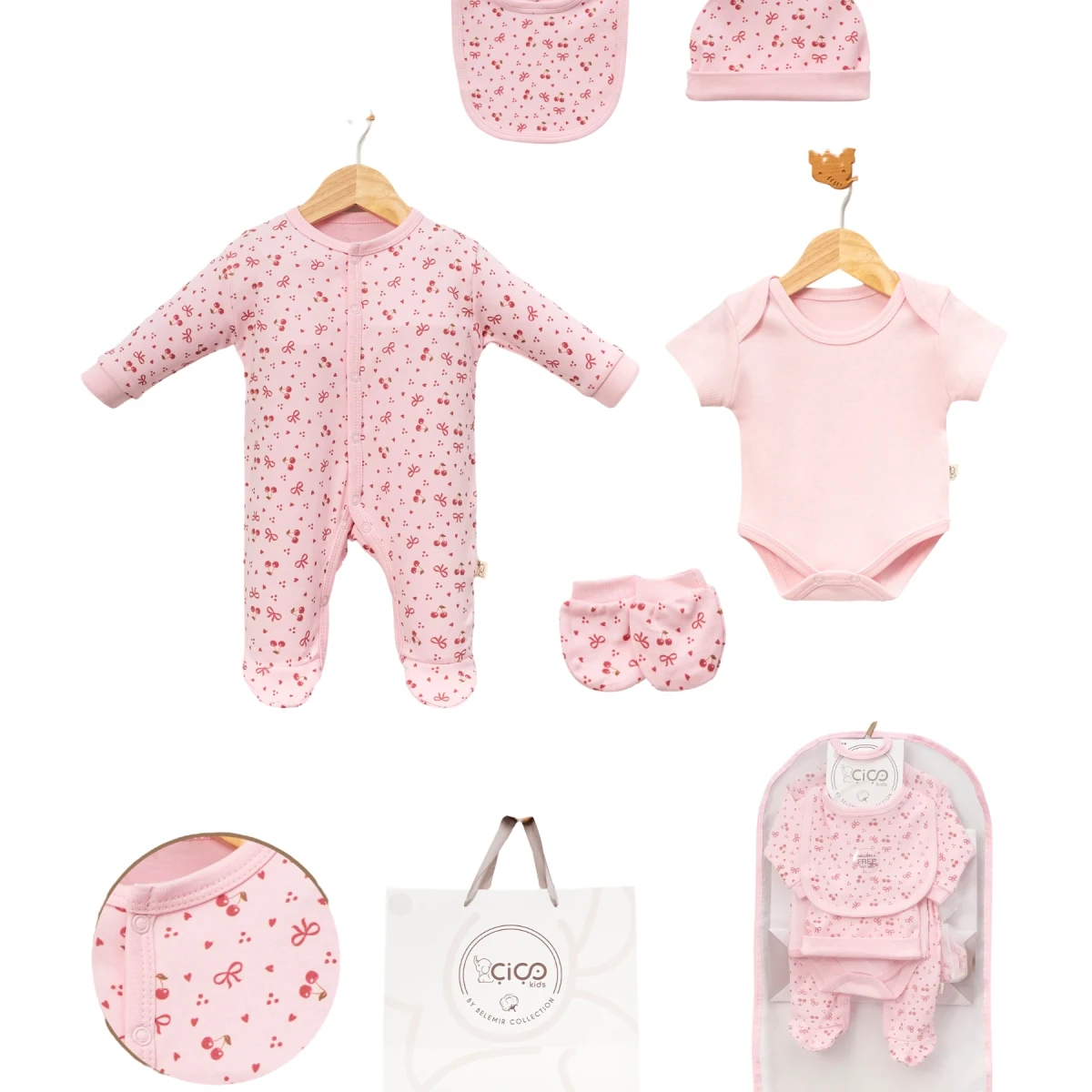 Cherry Print 5-Piece Gift Set
