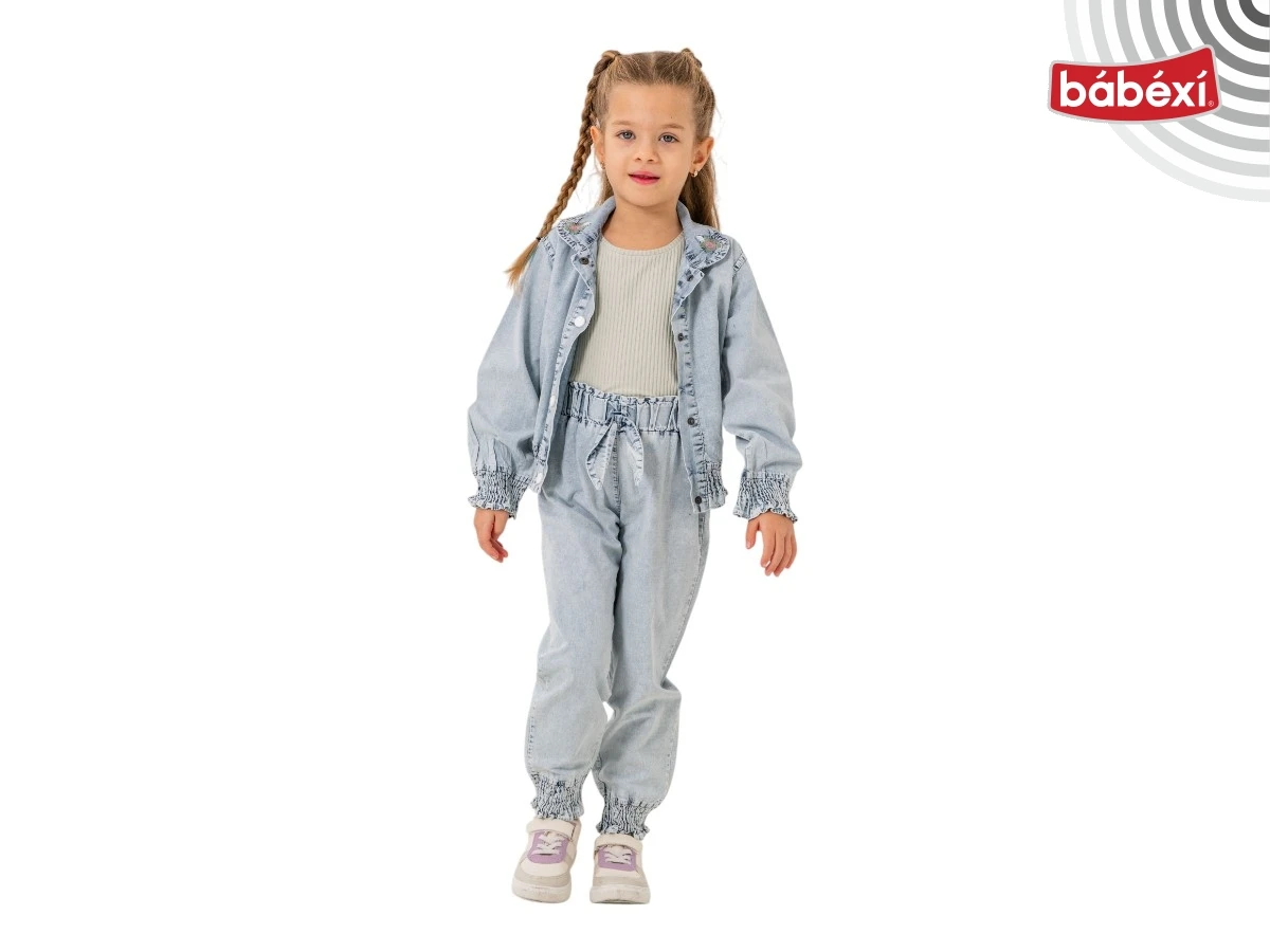 Kot Pantolonlu Kot Ceketli Takım