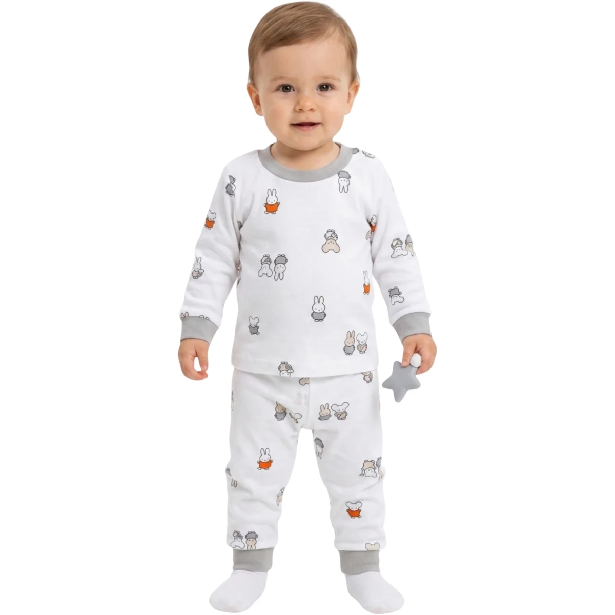 Krem Tavşan Pijama