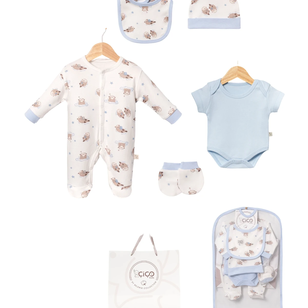Beaver Print 5-Piece Gift Set