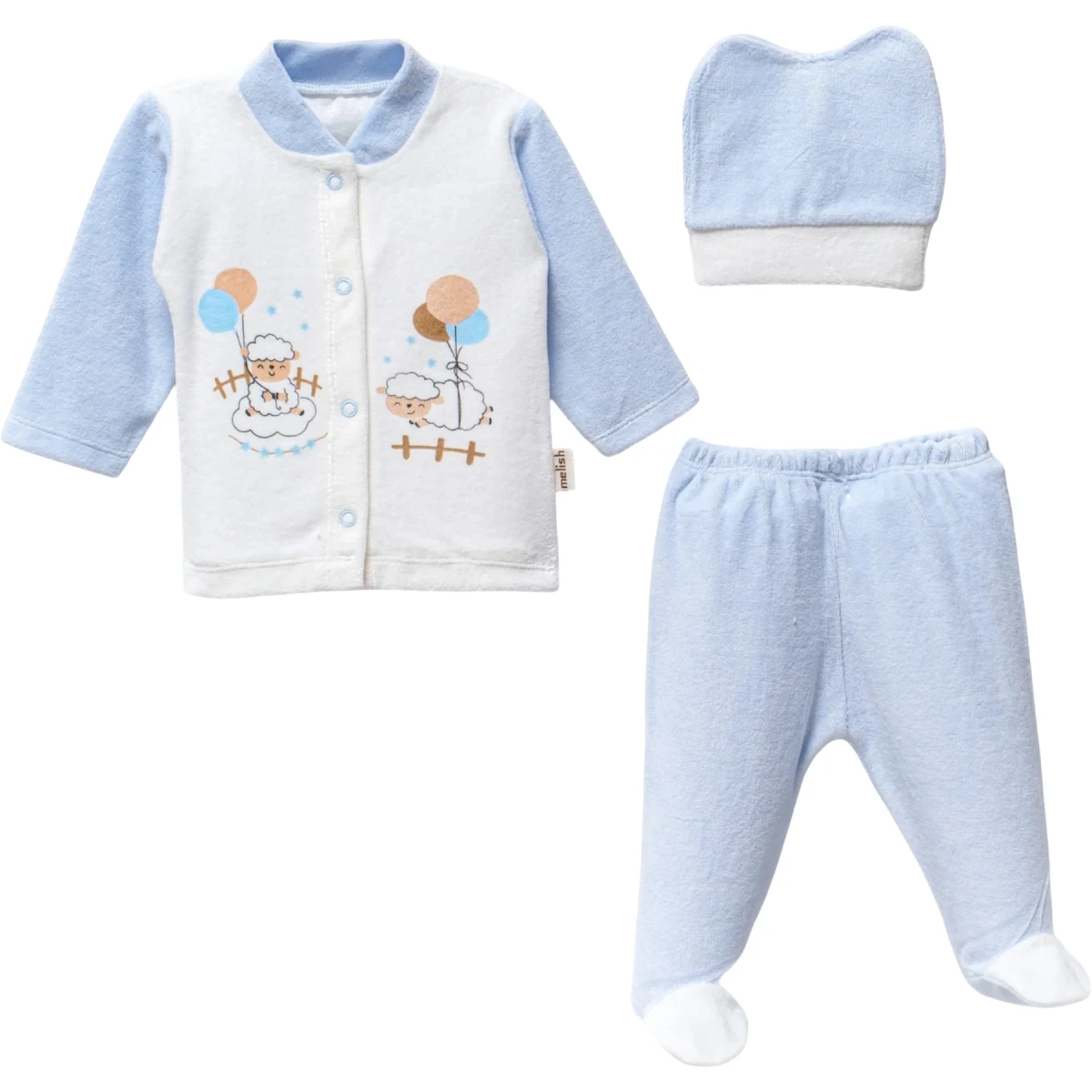 Lamb Print Velvet Set
