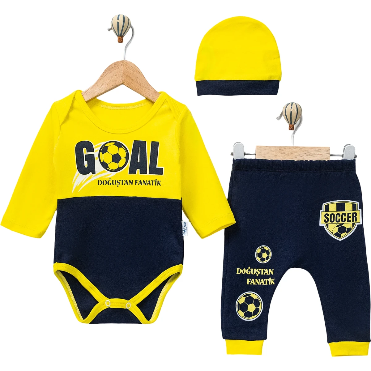 Navy Fan Bodysuit Set