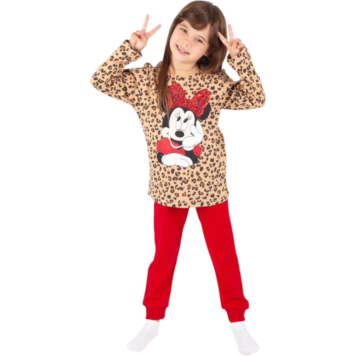 Leopar Desen 4lü Seri Pijama Takım