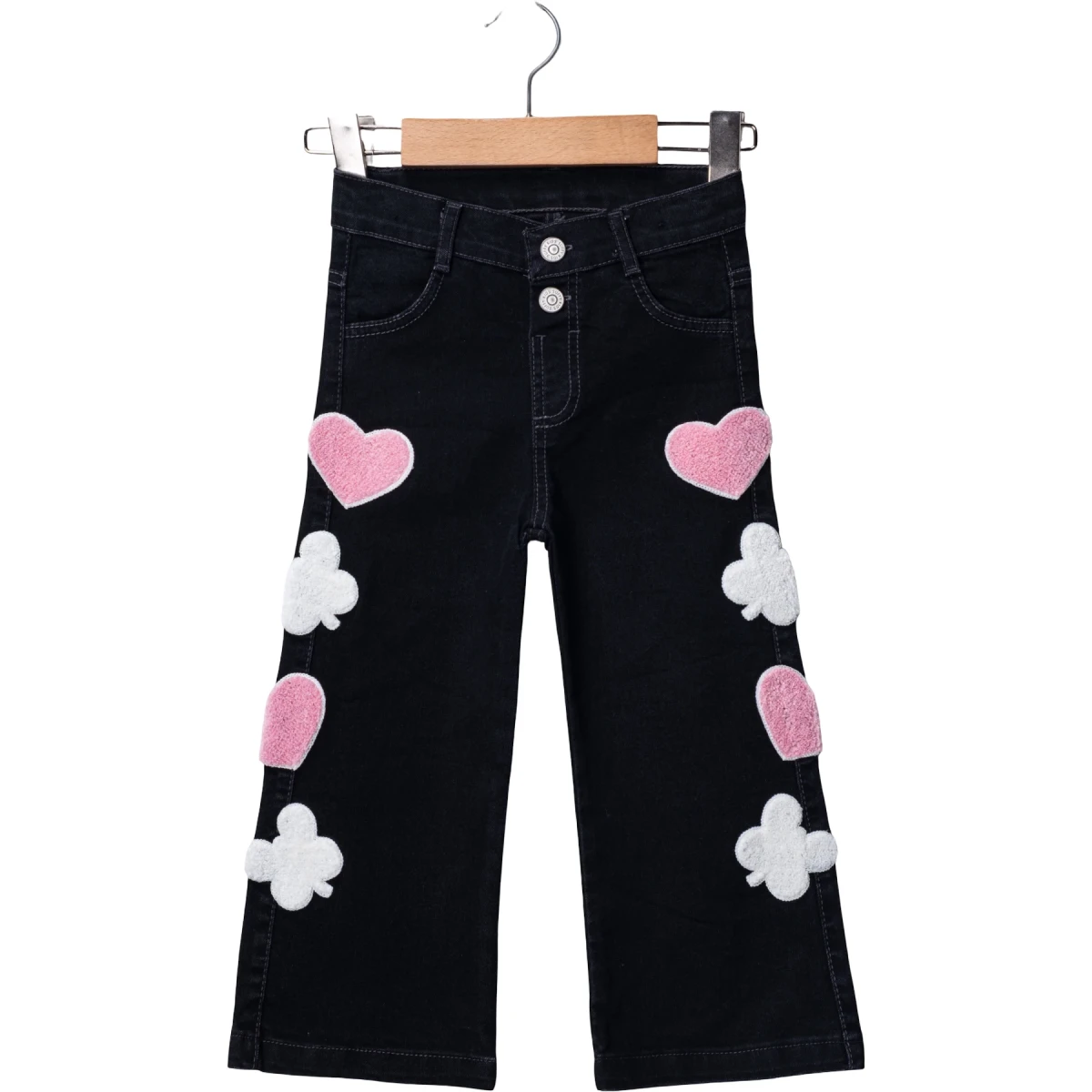 Lycra Black Denim Trousers
