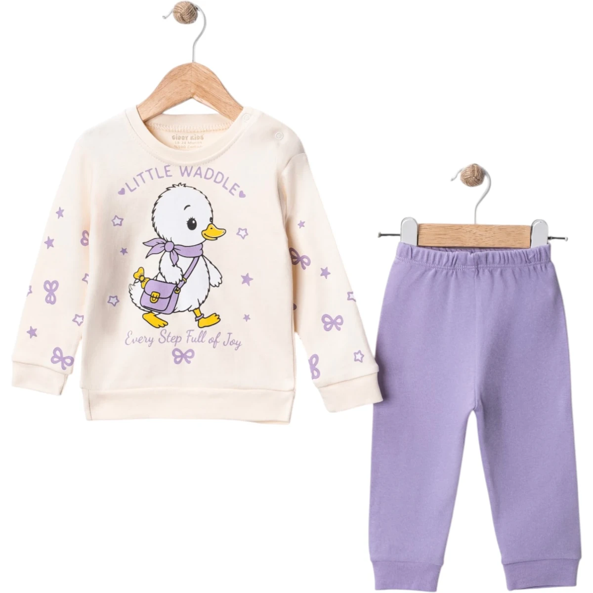 Little Waddle Baskılı İnterlok Penye Kız Tkm