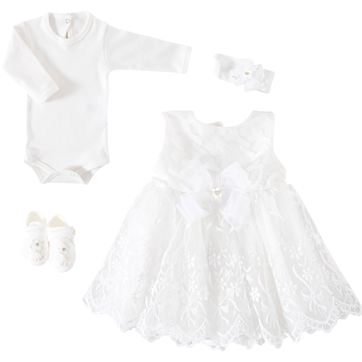 Luxury 4-Piece Ceremony Dress Set 3M