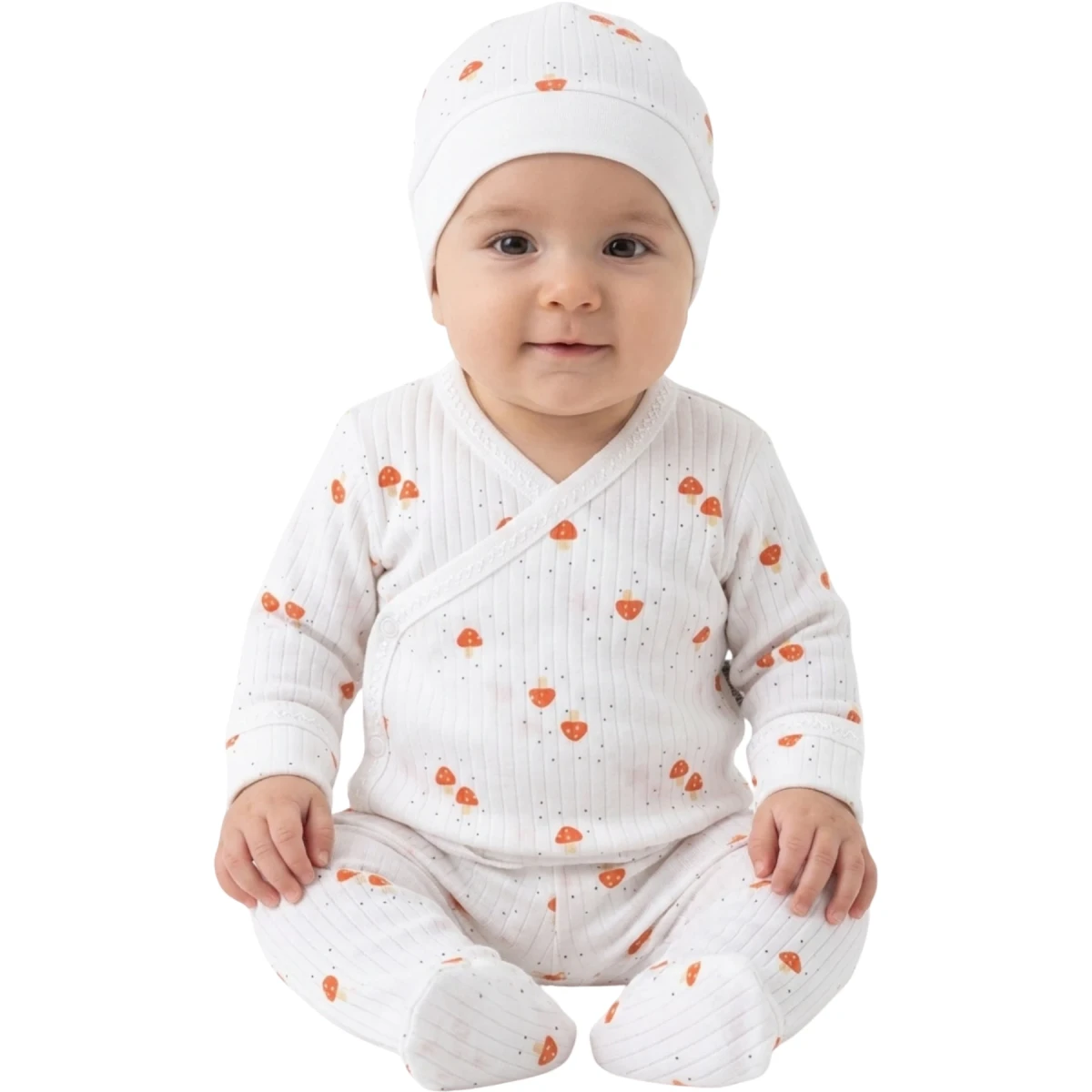 Mushroom Patterned Bodysuit Set