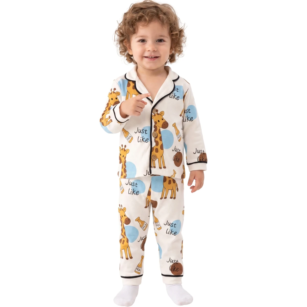 Milk Zürafa Uzun Kollu Pijama Takım