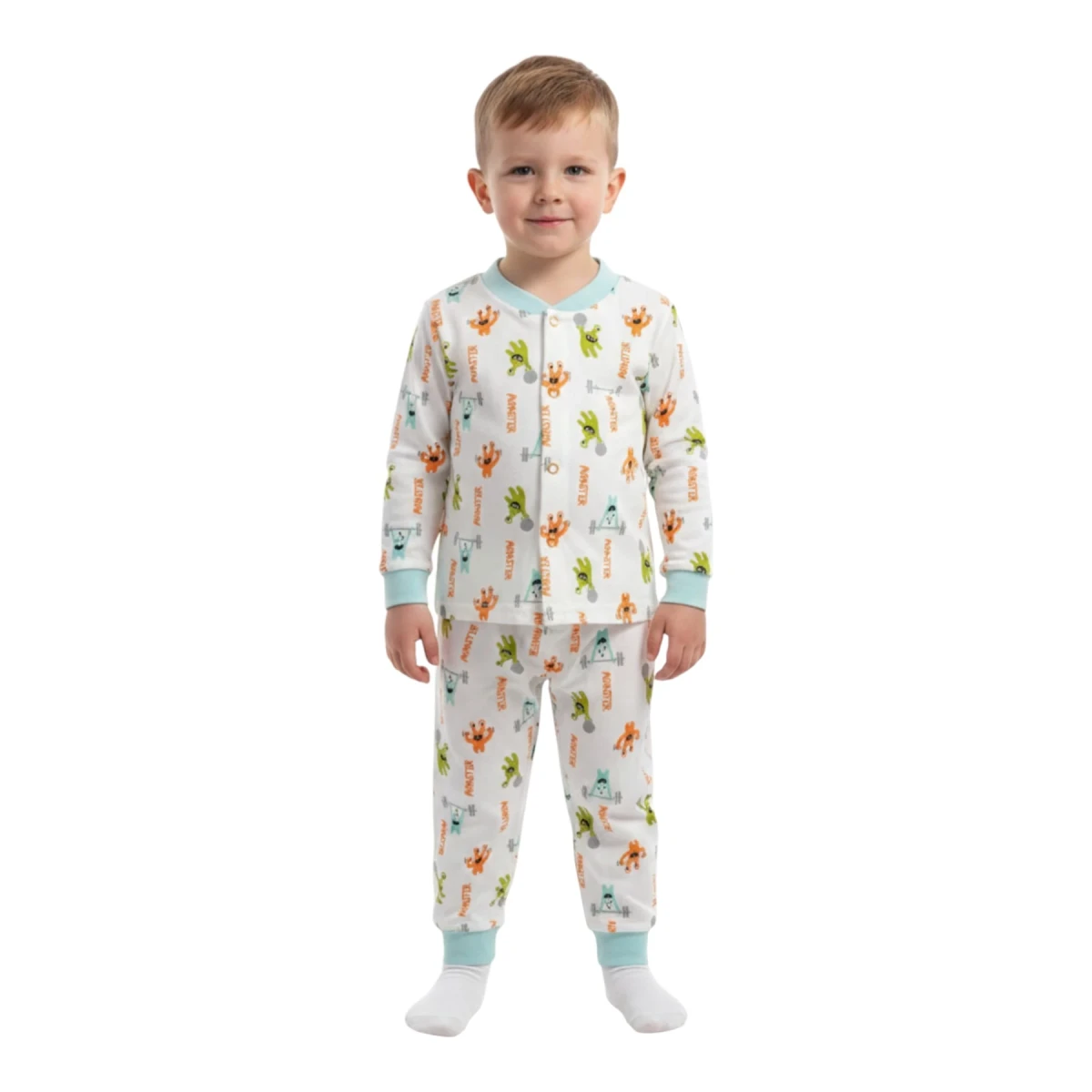 Monster Çıtçıtlı Pijama