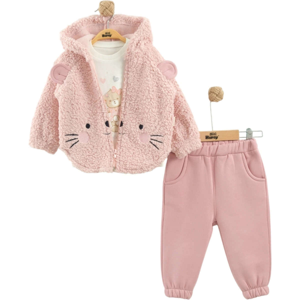 Muffy With Ears Hırkalı Girls Set