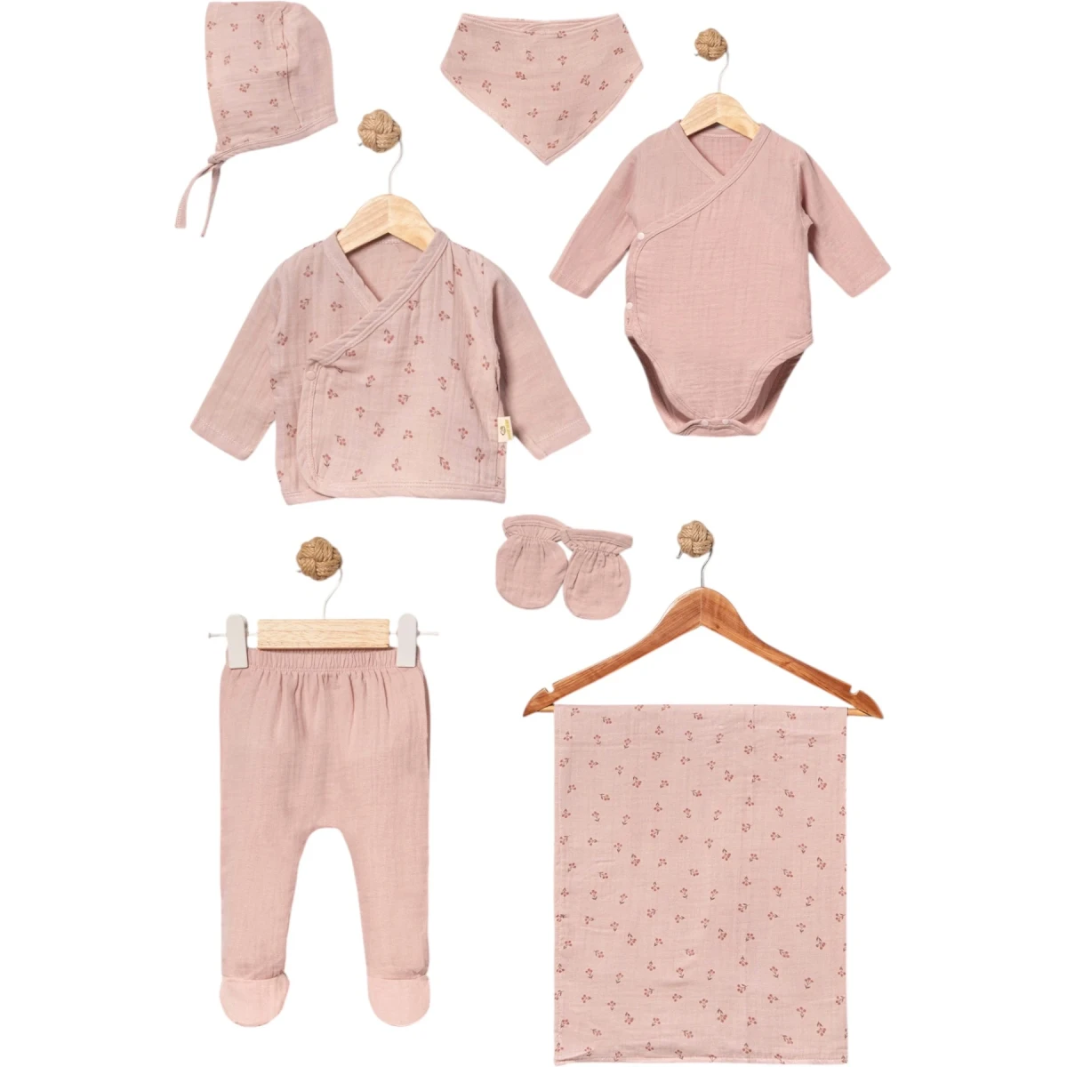 Muslin 7-Piece Crackle Pattern Set