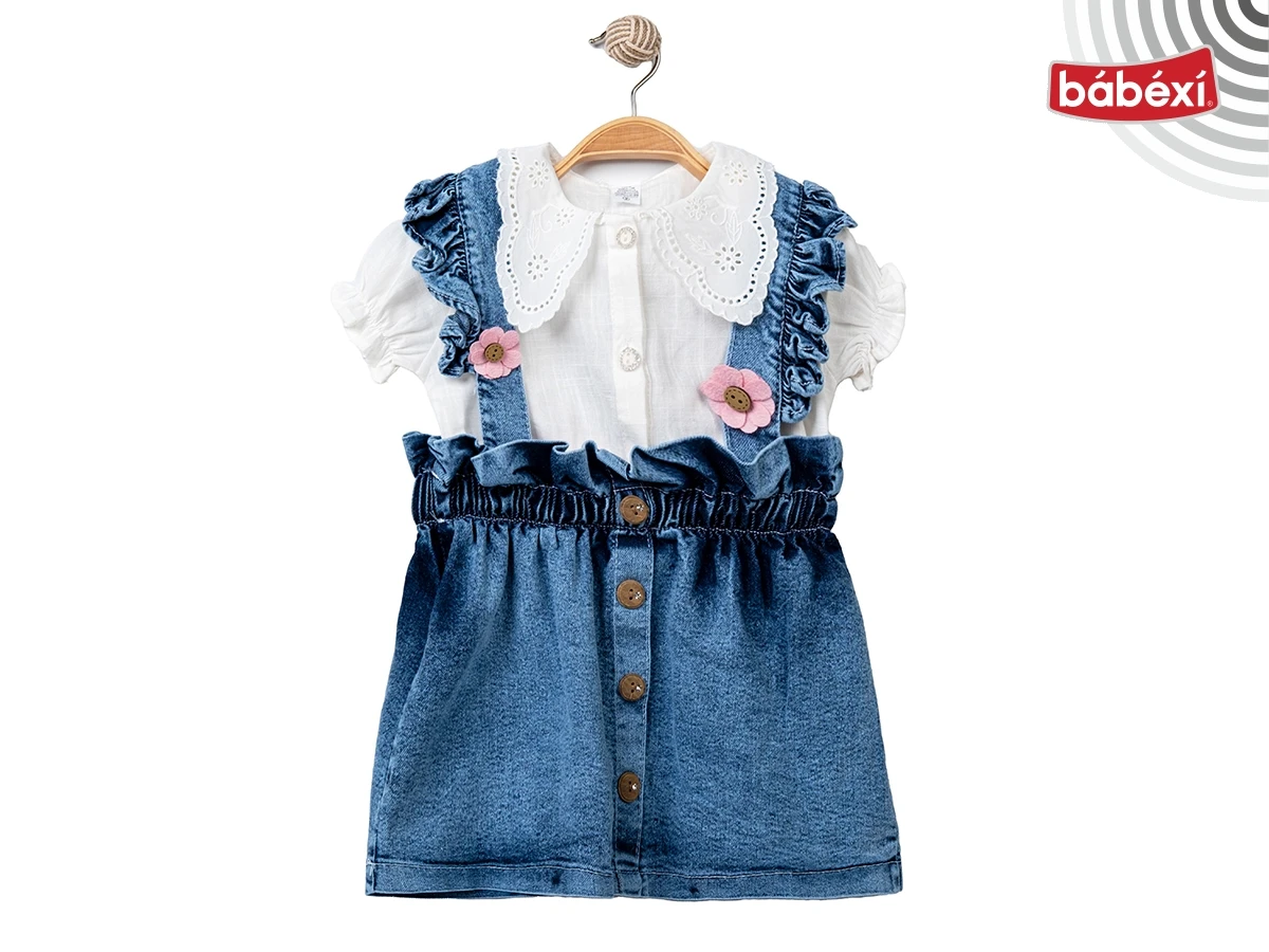 Muslin Shirt-Style Denim Dress