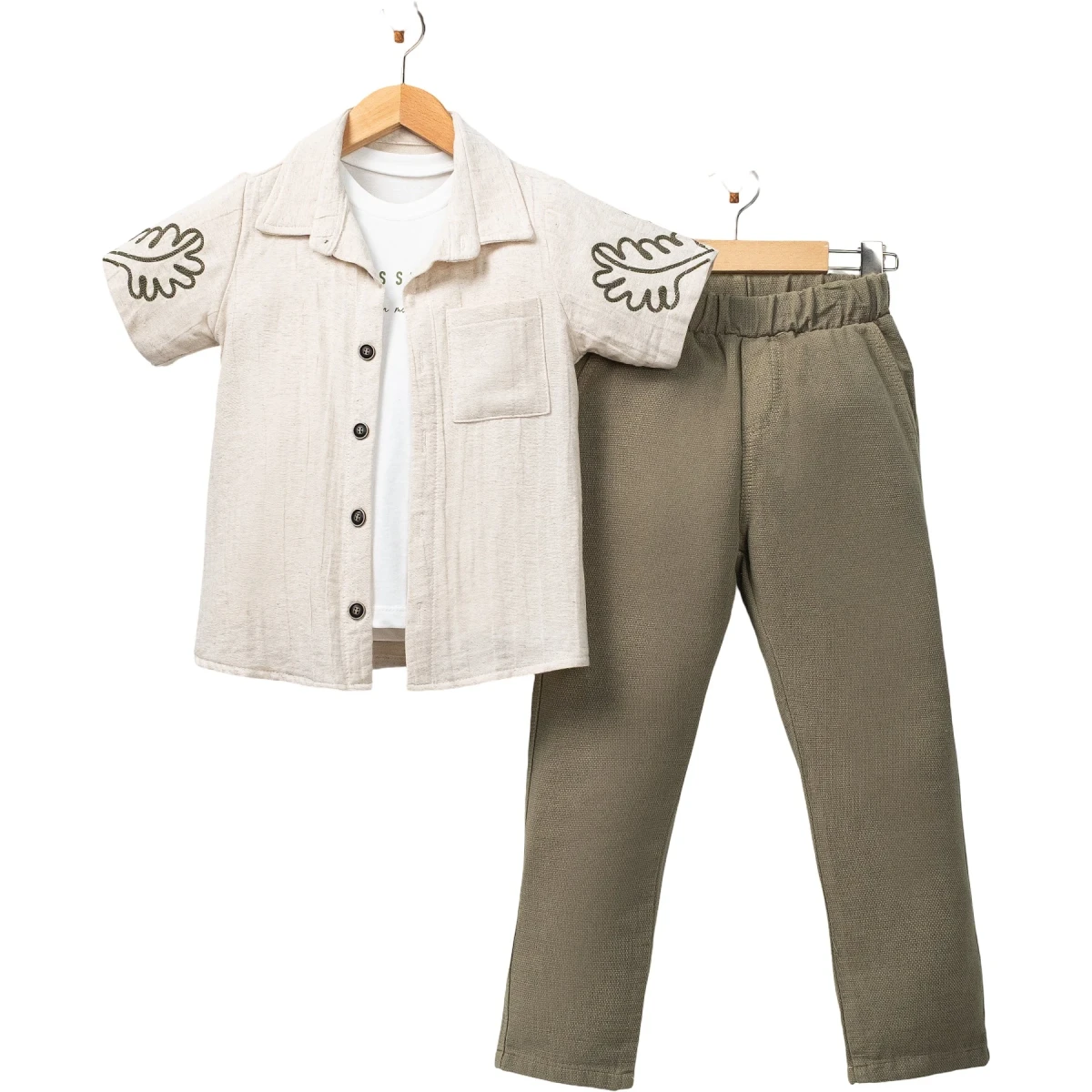 Muslin Linen Set Embroidered