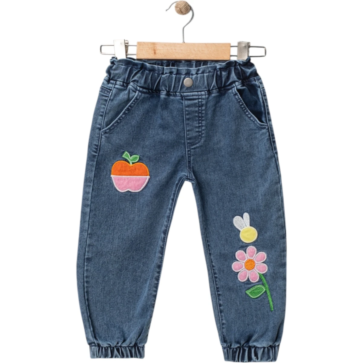 Embroidered Denim Trousers