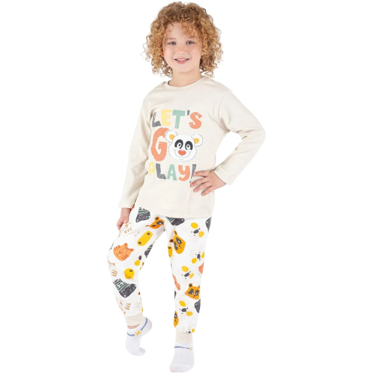 Embroidered Panda Pajama Set