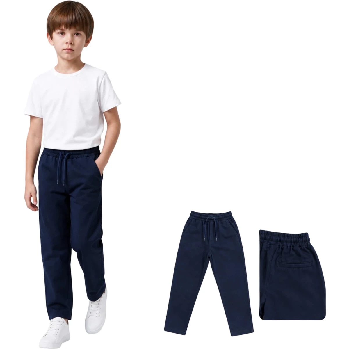 Gabardine School Jogger Trousers 6Y-10Y