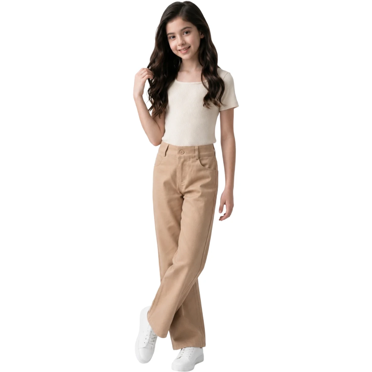 School Palazzo Gabardine Pants – Camel