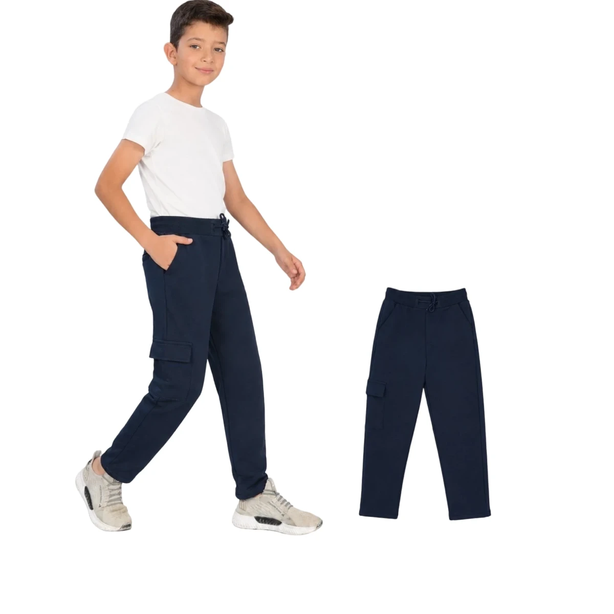 School Compact Knit Cargo Waist Thorlu Navy