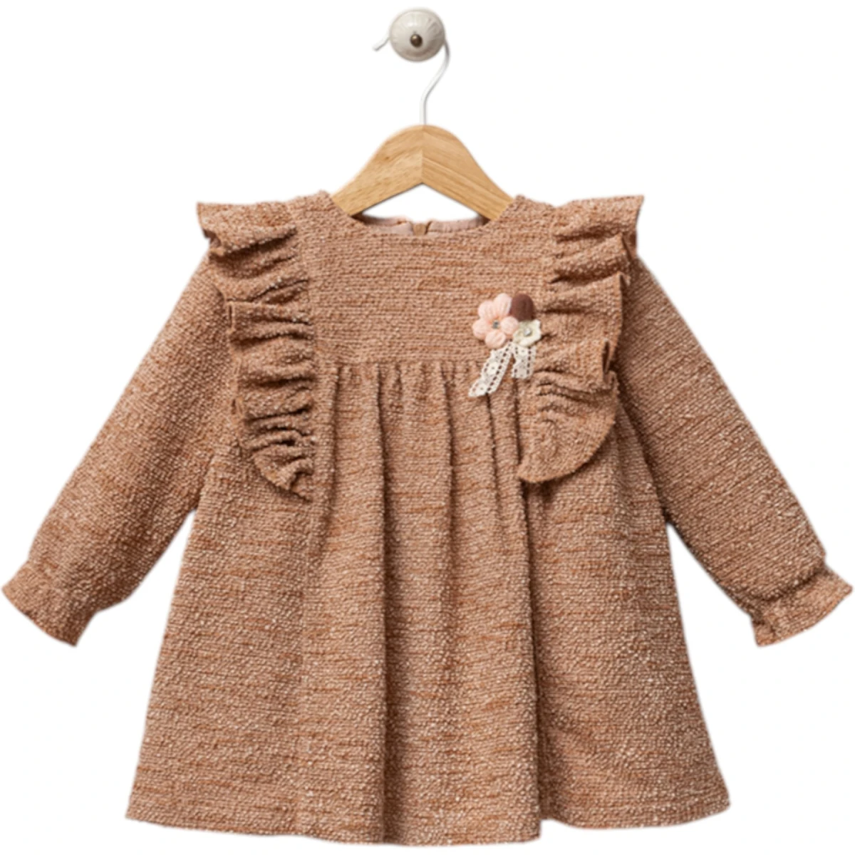 Knit Ruffled Flower Dress