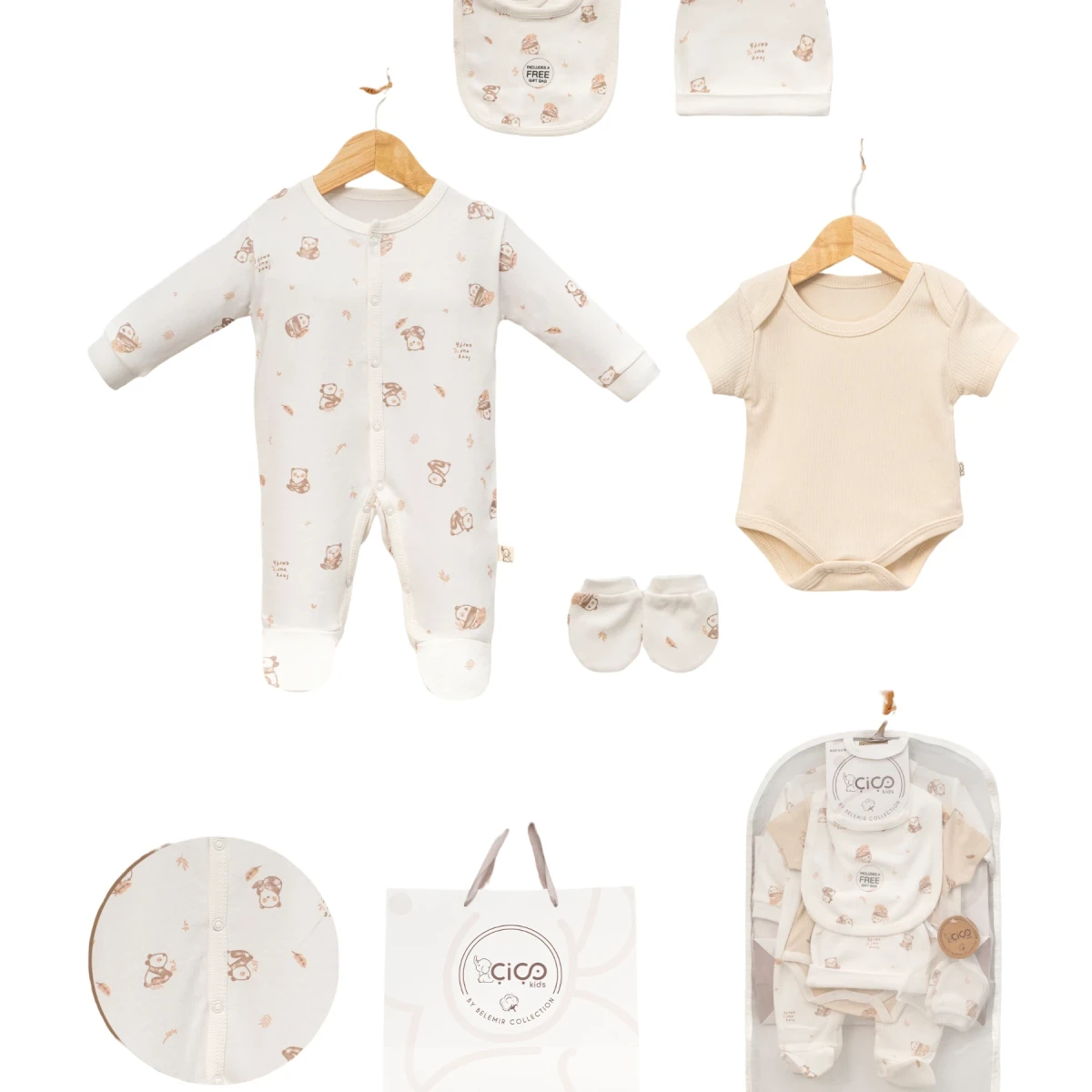 Panda Baskılı 5'li Hediyelik Set