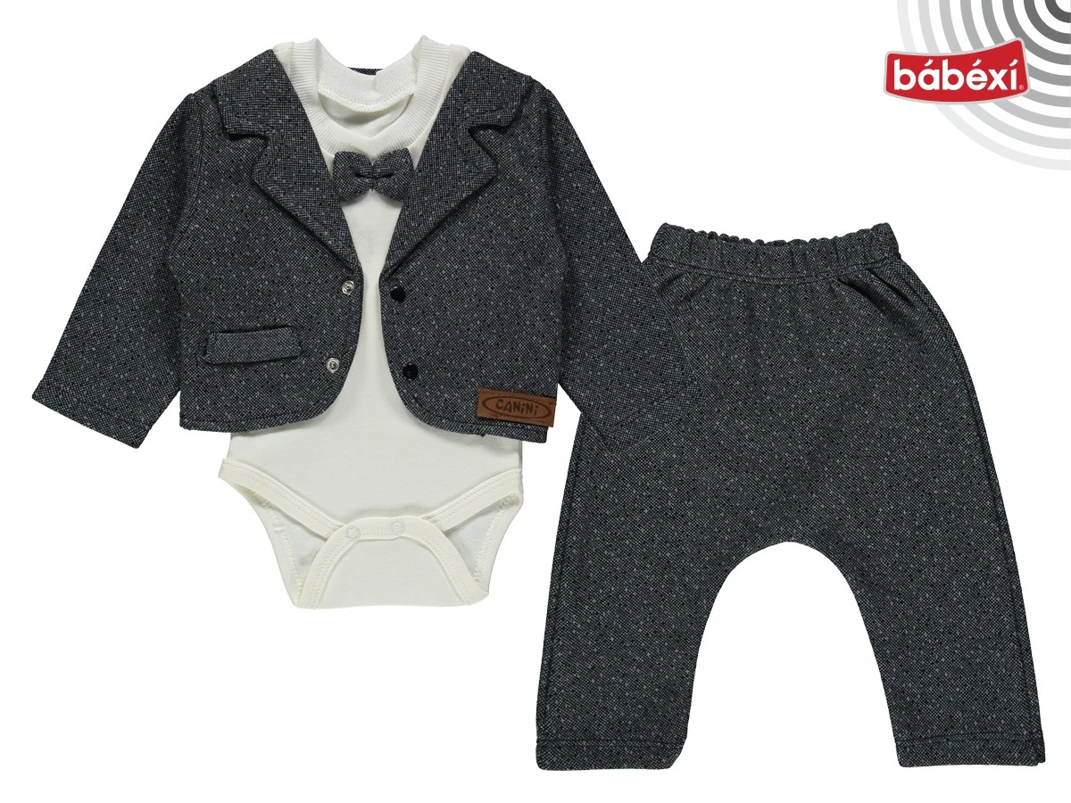 With Bow Tie with Jacket 3-piece set