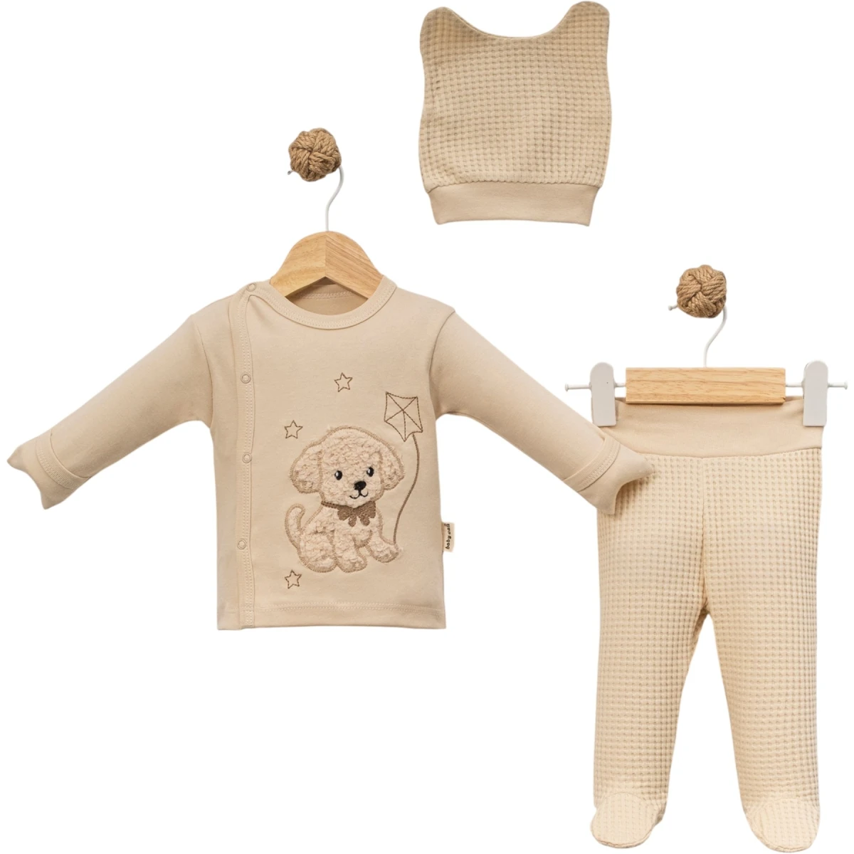 Plush Puppy 3-Piece Bodysuit Set