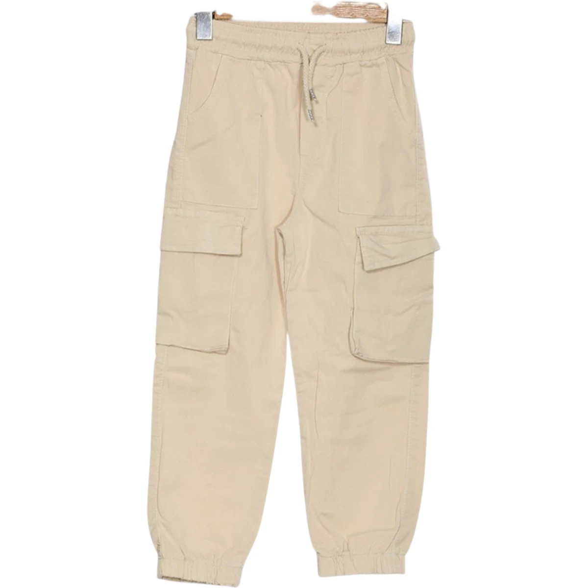PFD waist leg elastic double cargo with pocket gusseted boys linen-look trousers