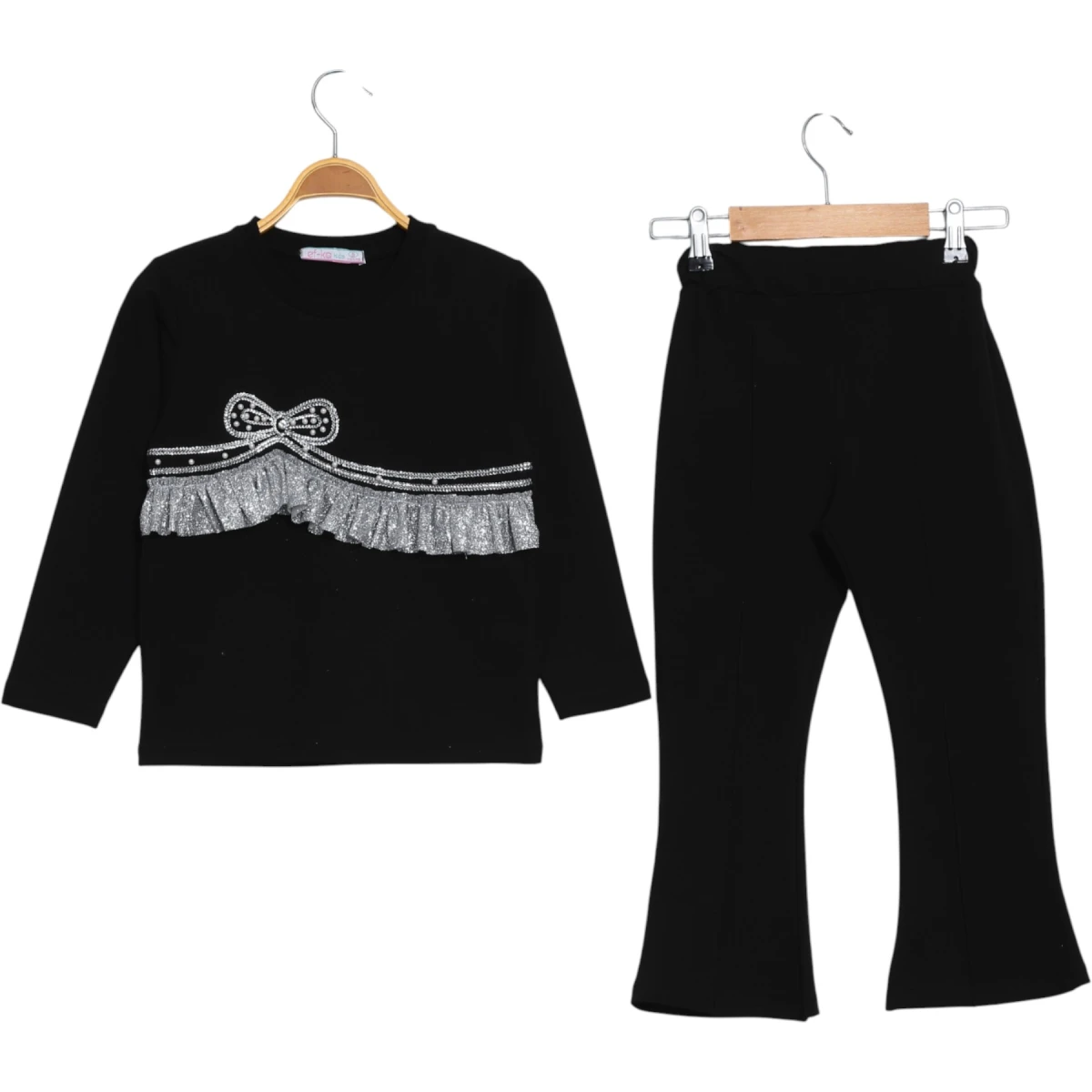Sequin Bow-Detail Glitter With Accessory Kids 2-Thread Set
