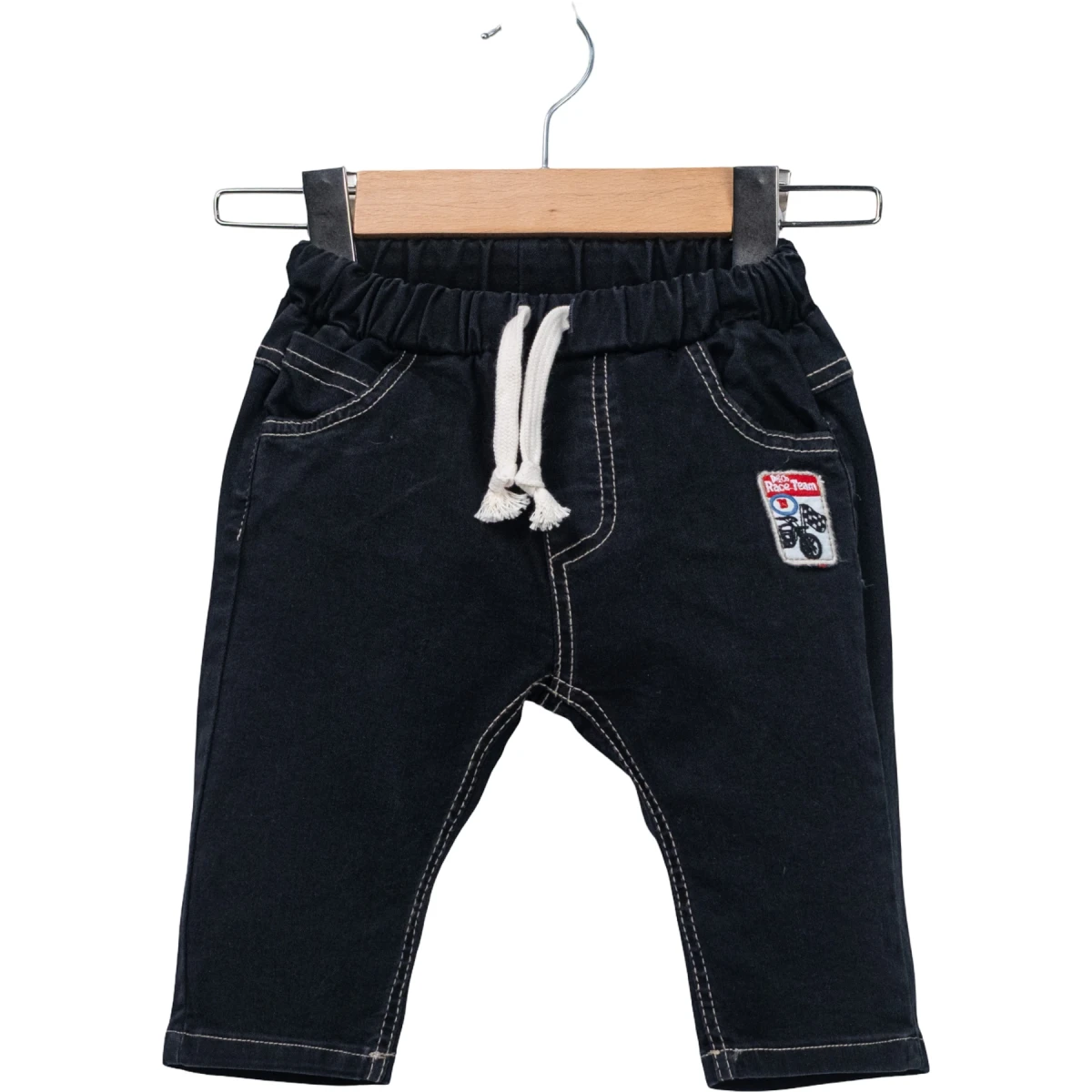 ‘Racing’ Embroidered Denim Trousers