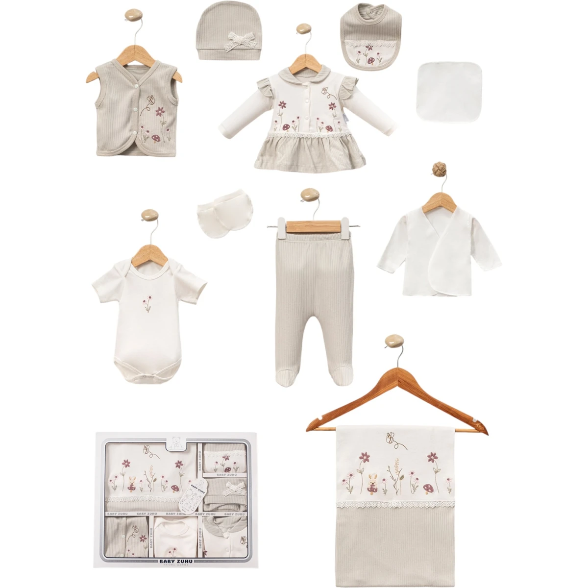 Certified Bee-Print Baby Collared 10-Piece Set