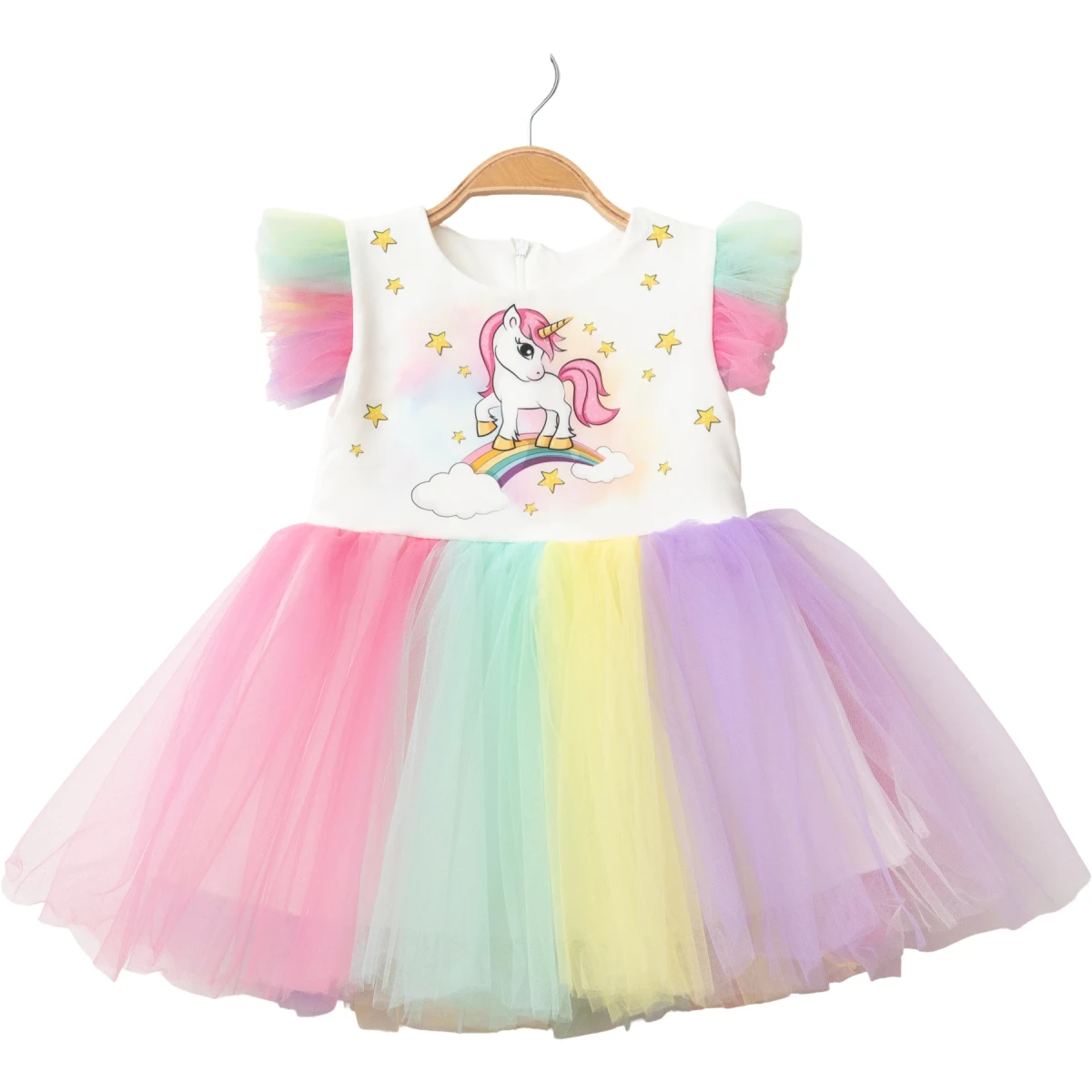 Renkli Ünicorn Elbise