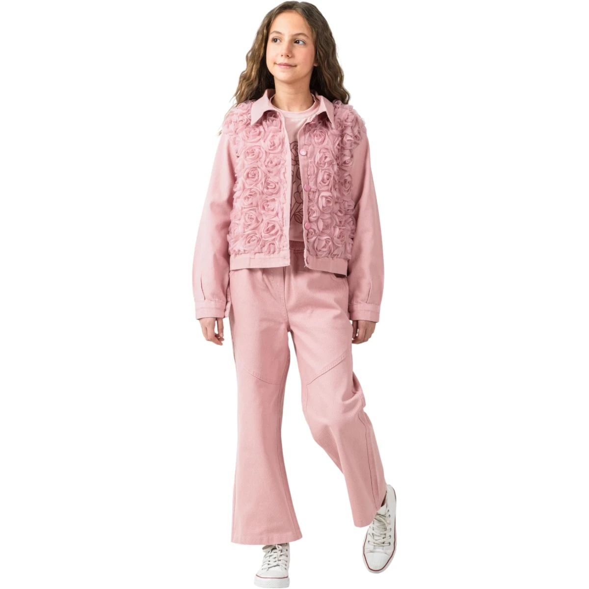 Rose Tül Pantolon Takım