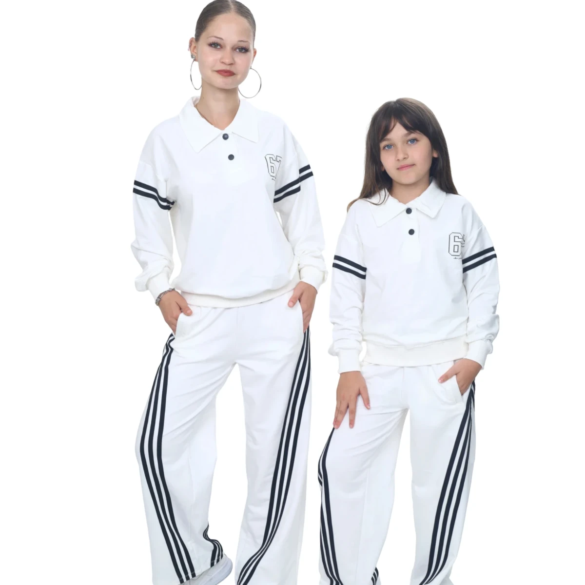 Şeritli Polo Yaka Takım
