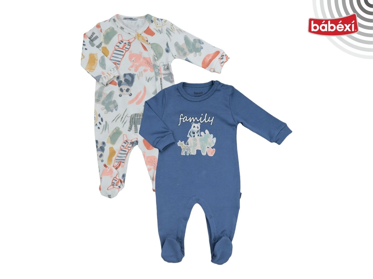 Sevimli Hayvanlar 2 Beden 2'in 1 Paket Patikli Tulum