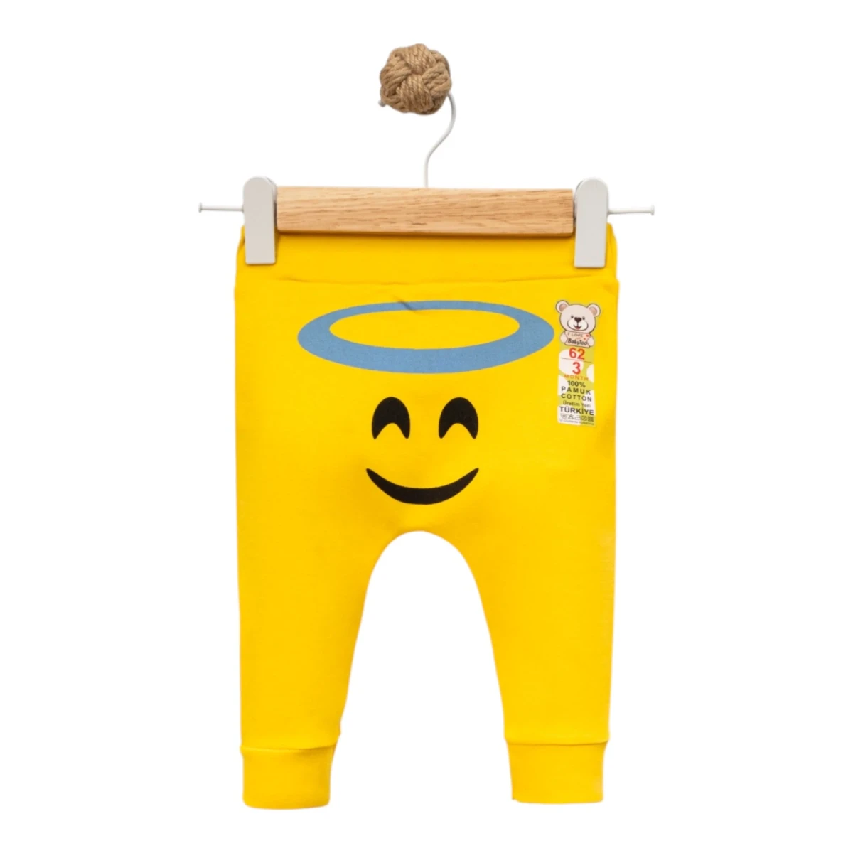 Sevimli Surat Emoji Baskılı Askılı Badi 3 Ay - 18 Ay