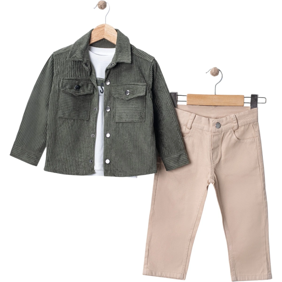 Shirt Velvet With Shirt 3-Piece Set
