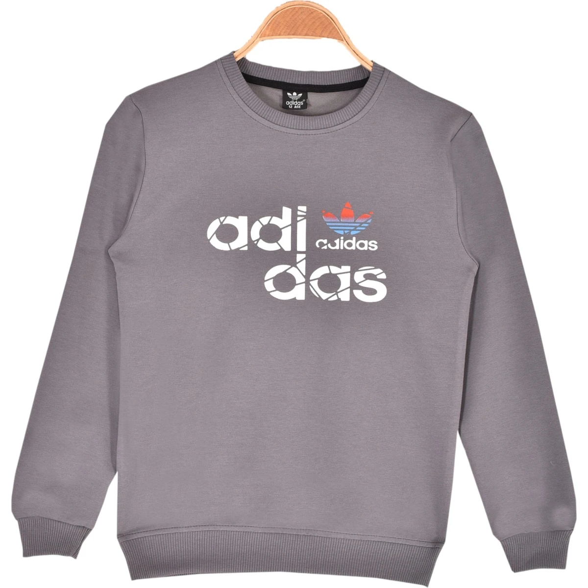 Crew Neck Sport-Stripe Sweatshirt