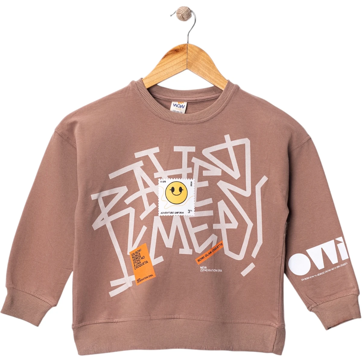 Smile Baskılı Yazılı Sweat