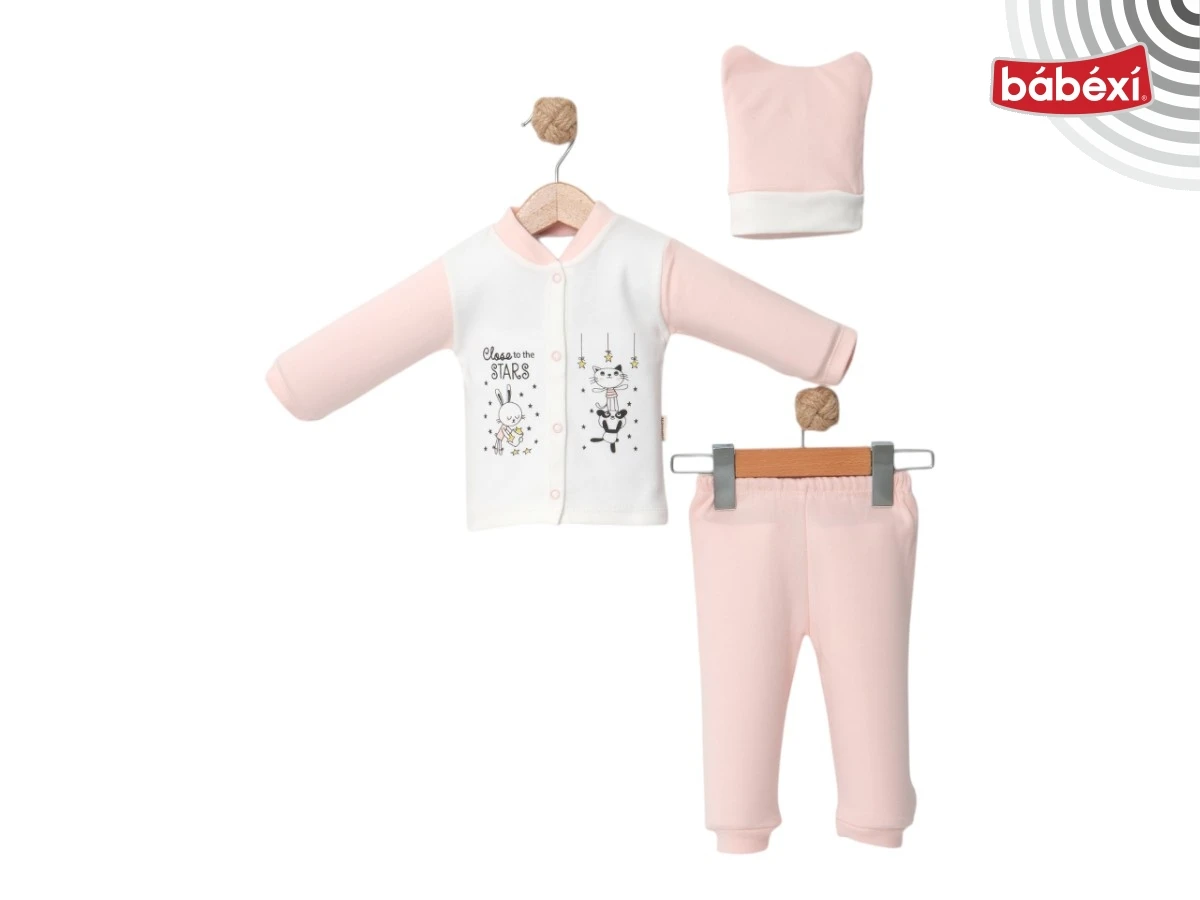 Stars Printed Combed Cotton Set